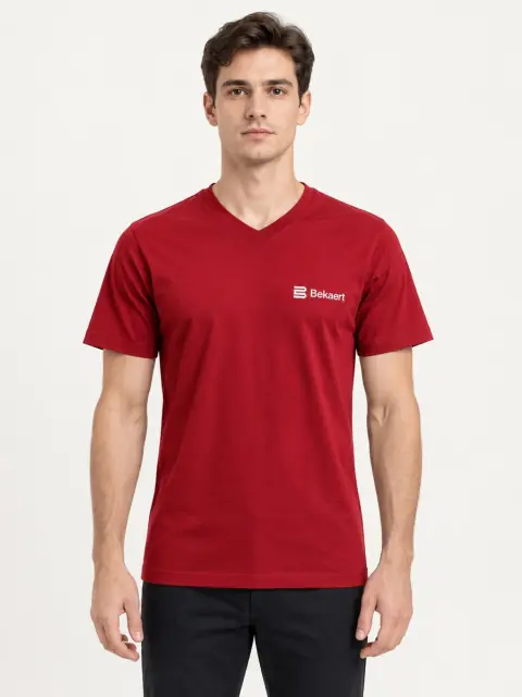Red V-Neck T-Shirt