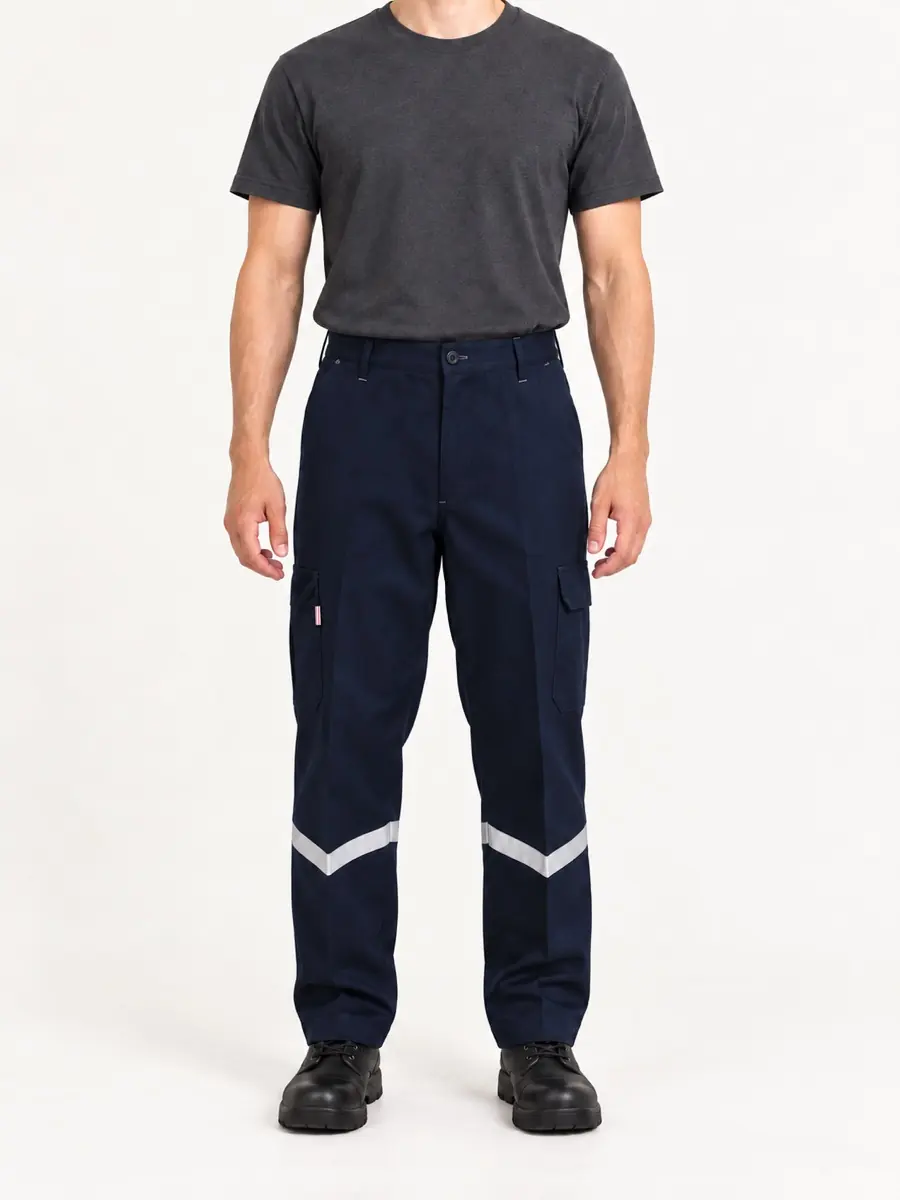 Lacivert V Bantlı İş Pantolonu — Model 6 — Ön görünüm